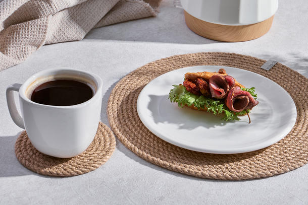 Кофе заварной, сливки, сахар